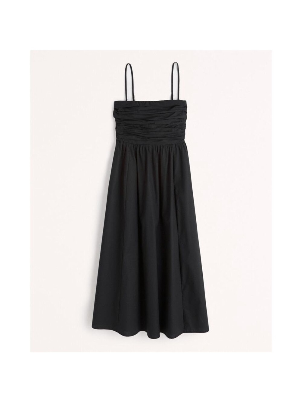 Abercrombie Poplin Strapless Midi Dress